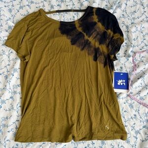 JoyLab Olive and Black Tie-Dye Women's Top-NWT
